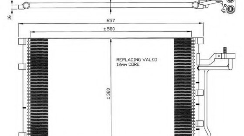 Condensator, climatizare VOLVO S40 II (MS) (2004 - 2016) NRF 35616 piesa NOUA