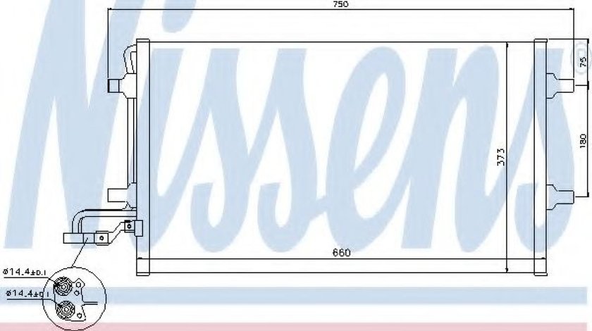 Condensator, climatizare VOLVO S40 II (MS) (2004 - 2016) NISSENS 940086 piesa NOUA