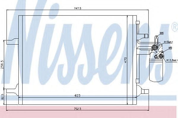 Condensator, climatizare VOLVO S60 II (2010 - 2016) NISSENS 940159 piesa NOUA