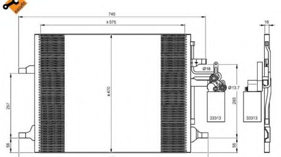 Condensator, climatizare VOLVO S80 II (AS) (2006 - 2016) NRF 35930 piesa NOUA