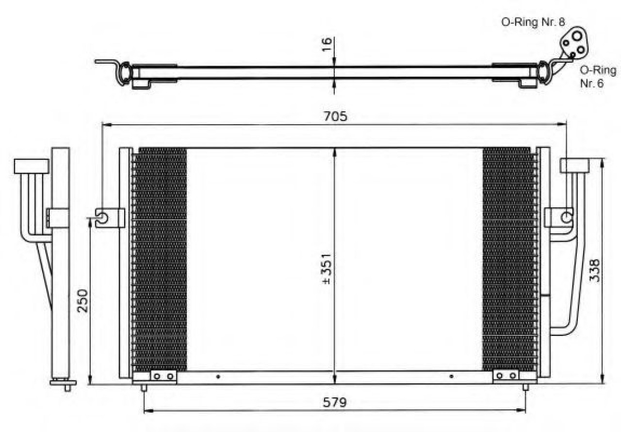 Condensator, climatizare VOLVO V40 Combi (VW) (1995 - 2004) NRF 35234 piesa NOUA