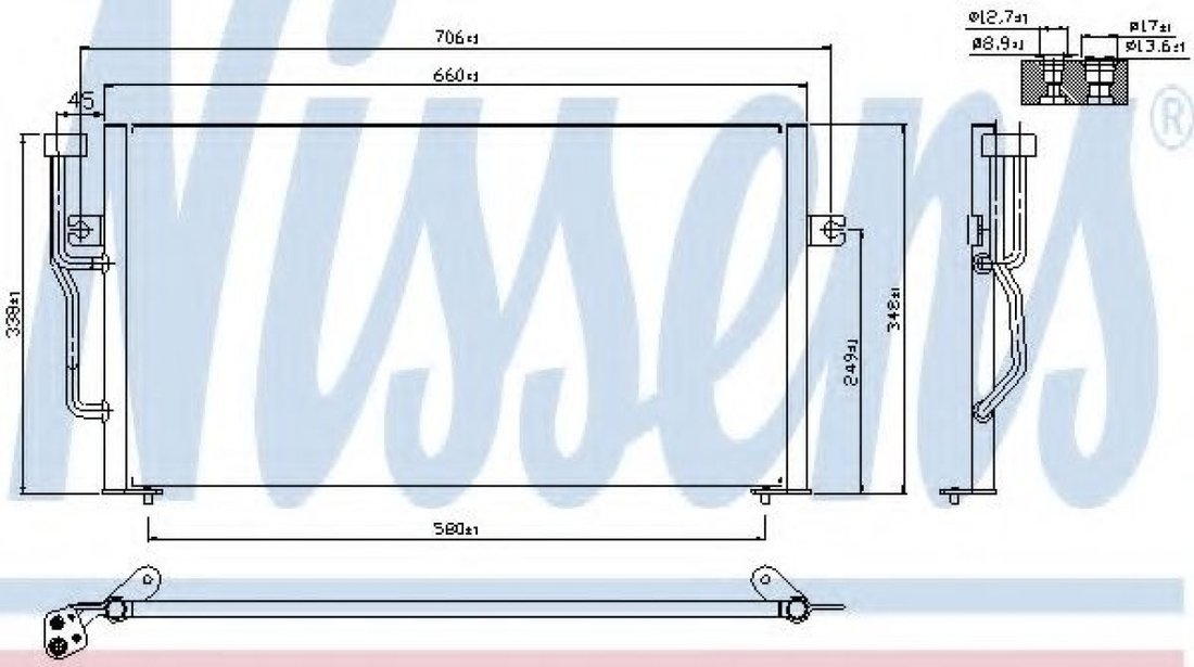 Condensator, climatizare VOLVO V40 Combi (VW) (1995 - 2004) NISSENS 94305 piesa NOUA