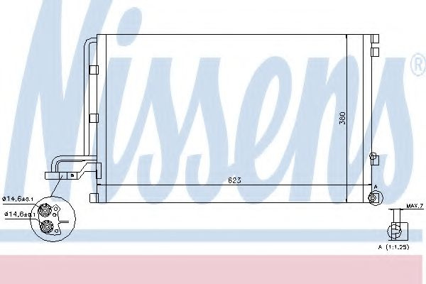 Condensator, climatizare VOLVO V50 (MW) (2004 - 2016) NISSENS 940087 piesa NOUA