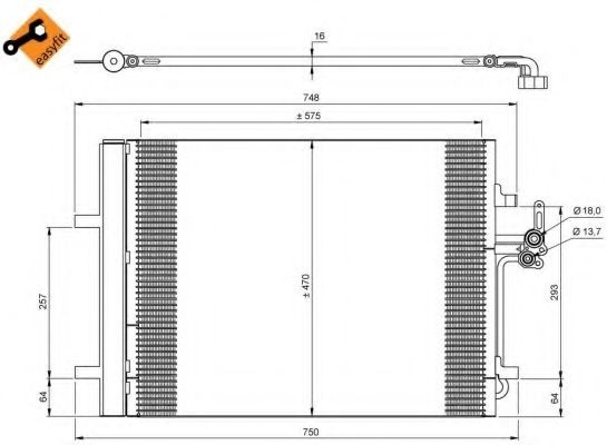 Condensator, climatizare VOLVO V70 III (BW) (2007 - 2016) NRF 35850 piesa NOUA