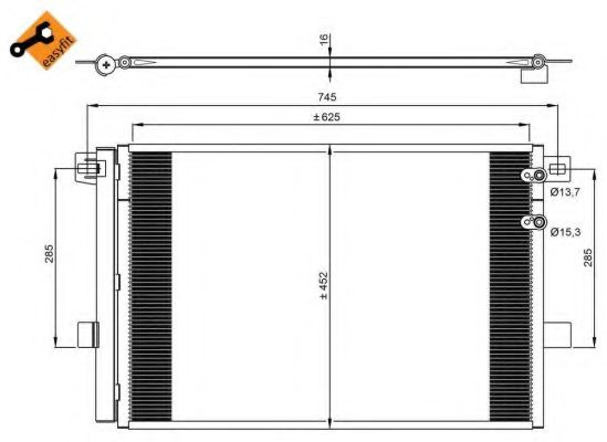 Condensator, climatizare VW AMAROK (2H, S1B) (2010 - 2016) NRF 350041 piesa NOUA