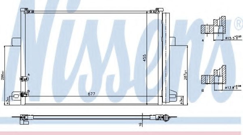 Condensator, climatizare VW AMAROK (2H, S1B) (2010 - 2016) NISSENS 940225 piesa NOUA