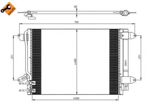 Condensator, climatizare VW BEETLE Cabriolet (5C7) (2011 - 2016) NRF 350028 piesa NOUA