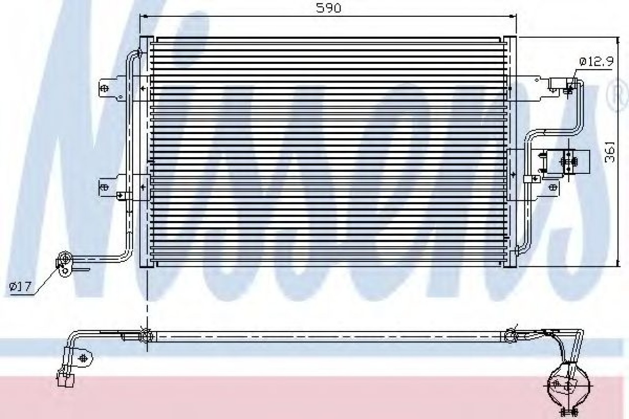 Condensator, climatizare VW BORA (1J2) (1998 - 2005) NISSENS 94310 piesa NOUA