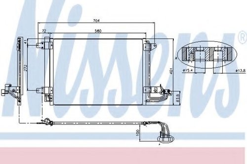 Condensator, climatizare VW CADDY ALLTRACK combi (Saab) (2015 - 2016) NISSENS 94684 piesa NOUA