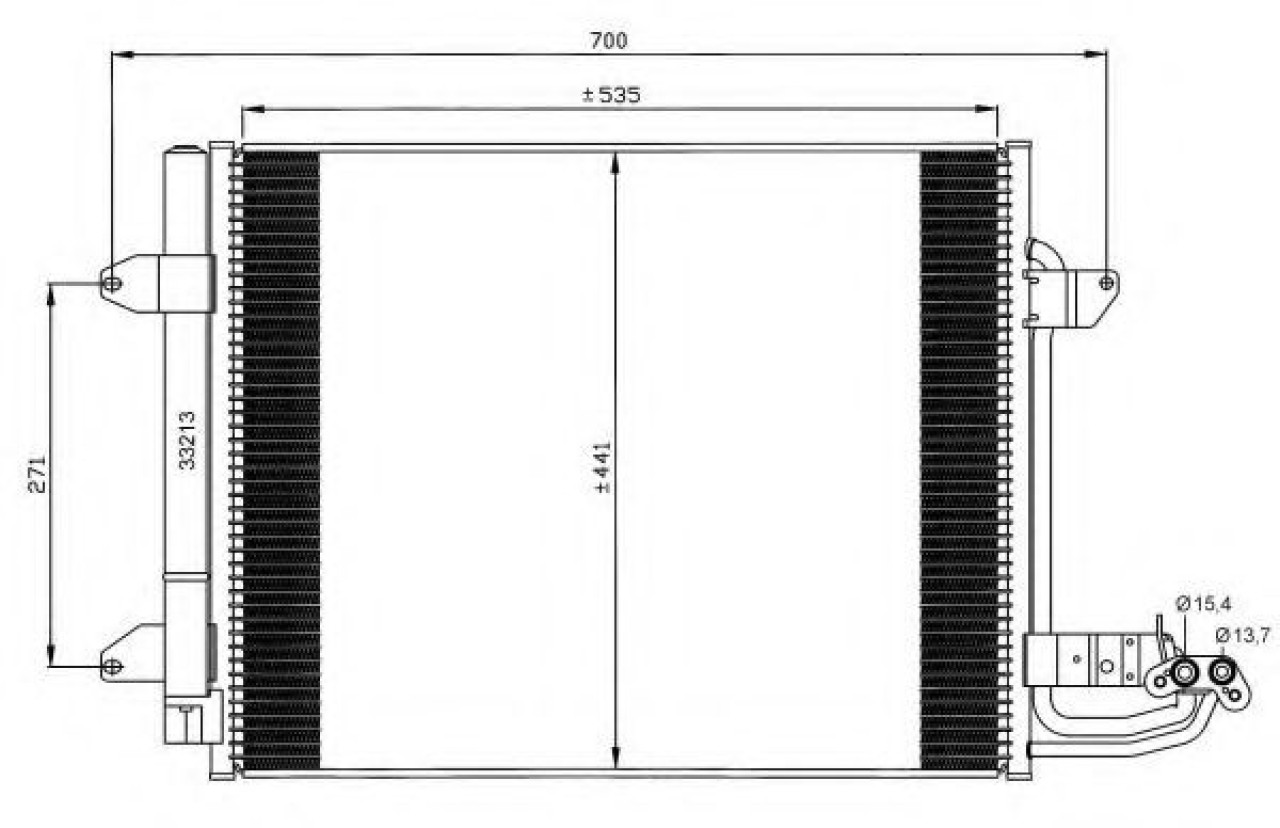 Condensator, climatizare VW CADDY III Combi (2KB, 2KJ, 2CB, 2CJ) (2004 - 2016) NRF 35521 piesa NOUA