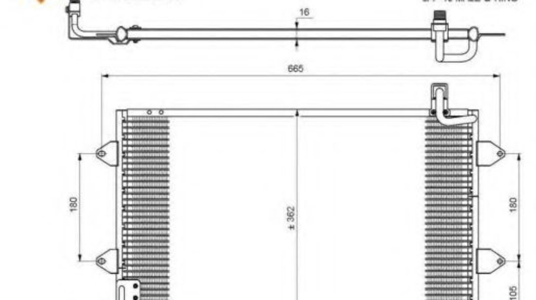 Condensator, climatizare VW GOLF III Variant (1H5) (1993 - 1999) NRF 35584 piesa NOUA