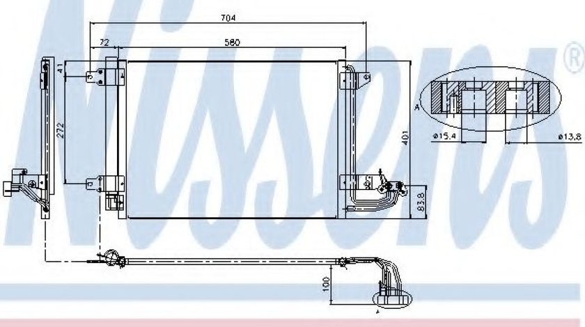 Condensator, climatizare VW GOLF V (1K1) (2003 - 2009) NISSENS 94684 piesa NOUA