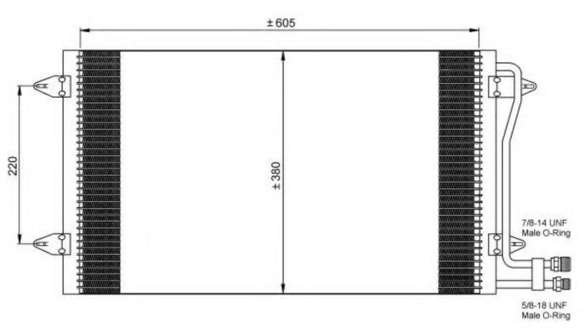 Condensator, climatizare VW LT II bus (2DB, 2DE, 2DK) (1996 - 2006) NRF 35656 piesa NOUA