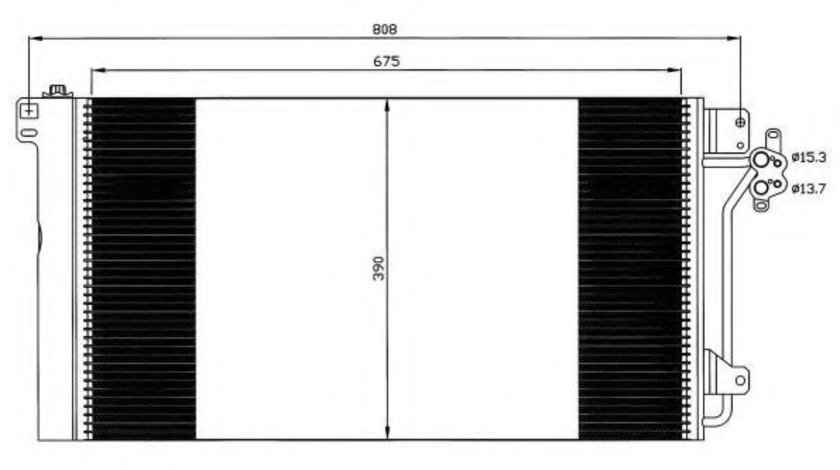 Condensator, climatizare VW MULTIVAN V (7HM, 7HN, 7HF, 7EF, 7EM, 7EN) (2003 - 2015) NRF 35622 piesa NOUA