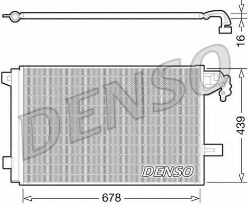 Condensator, climatizare VW MULTIVAN V (7HM, 7HN, 7HF, 7EF, 7EM, 7EN) (2003 - 2015) DENSO DCN32063 piesa NOUA