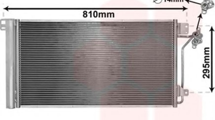 Condensator, climatizare VW MULTIVAN V (7HM, 7HN, 7HF, 7EF, 7EM, 7EN) (2003 - 2015) VAN WEZEL 58005236 piesa NOUA