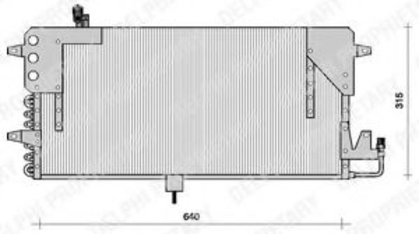 Condensator, climatizare VW PASSAT (3A2, 35I) (1988 - 1997) DELPHI TSP0225073 piesa NOUA