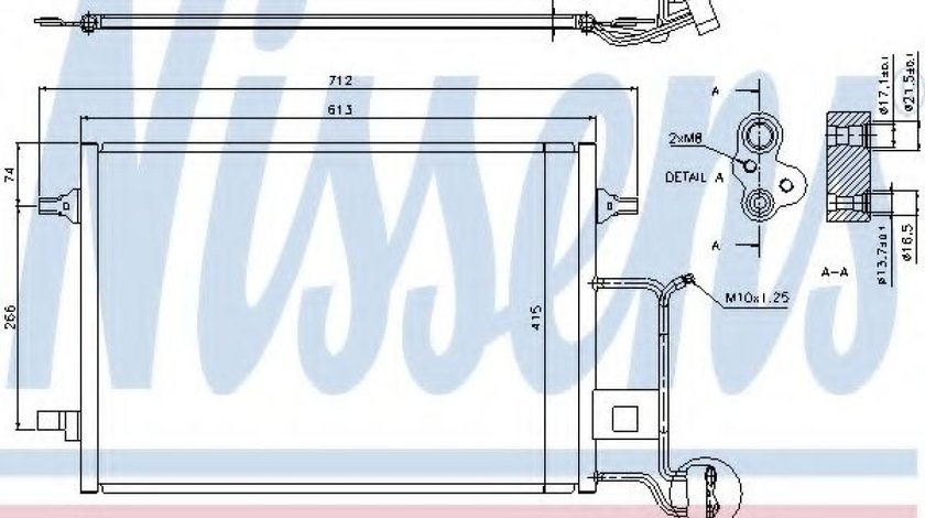 Condensator, climatizare VW PASSAT (3B2) (1996 - 2001) NISSENS 94601 piesa NOUA