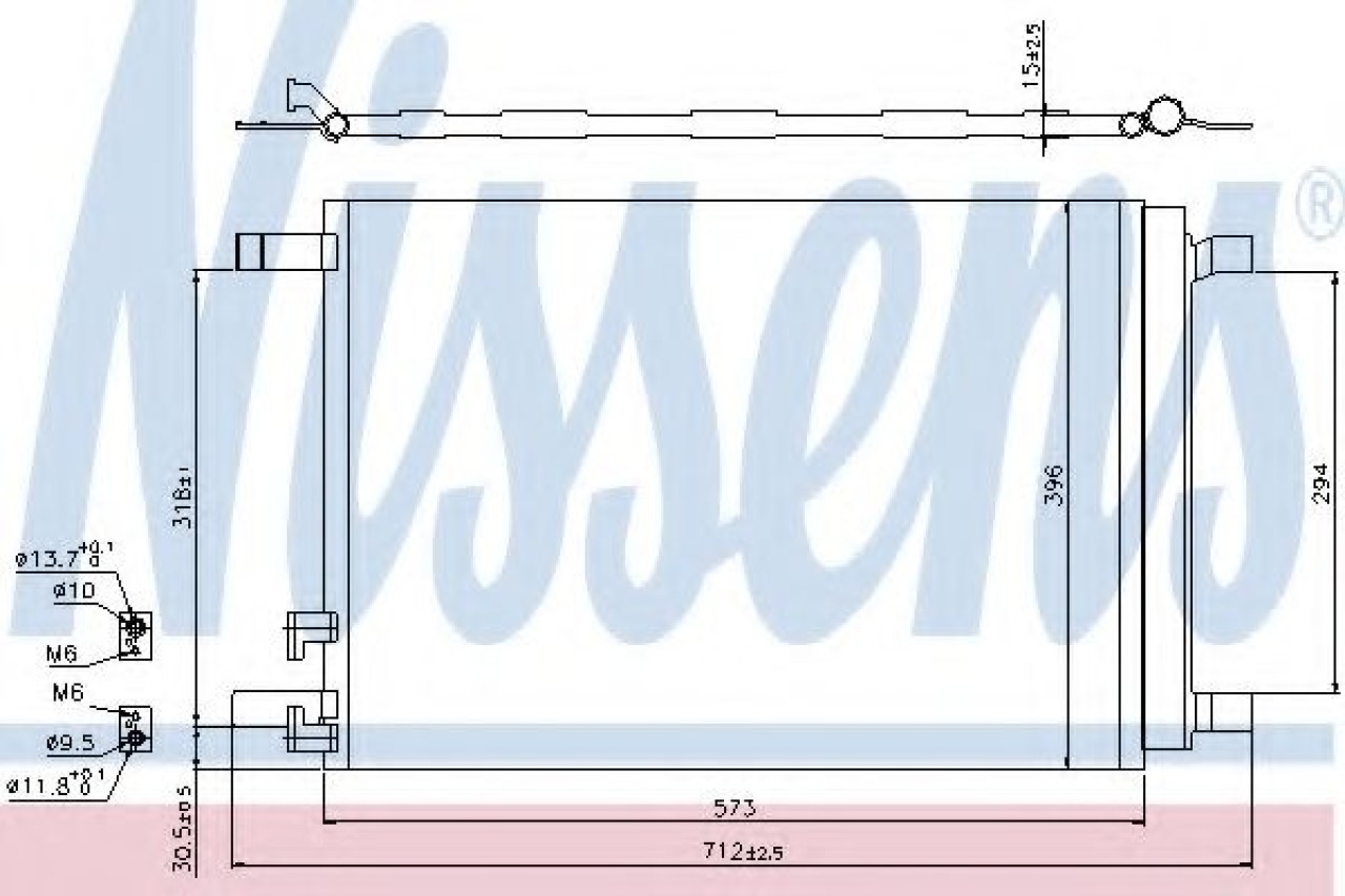 Condensator, climatizare VW PASSAT (3G2) (2014 - 2016) NISSENS 940319 piesa NOUA