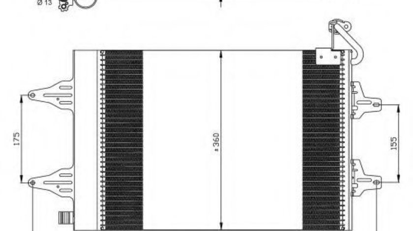 Condensator, climatizare VW POLO (9N) (2001 - 2012) NRF 35480 piesa NOUA