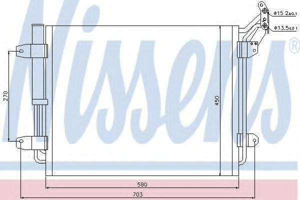 Condensator, climatizare VW TIGUAN (5N) (2007 - 2016) NISSENS 940138 piesa NOUA