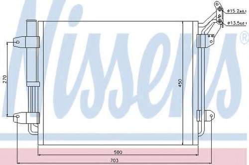 Condensator, climatizare VW TIGUAN (5N) (2007 - 2016) NISSENS 940138 piesa NOUA