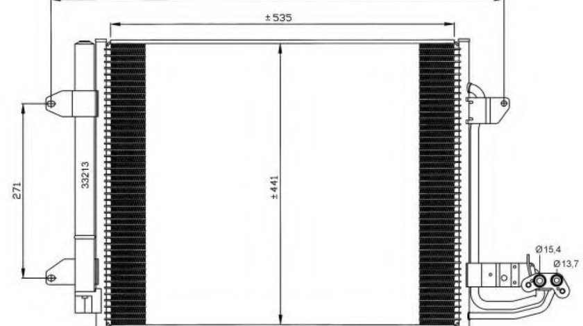 Condensator, climatizare VW TOURAN (1T1, 1T2) (2003 - 2010) NRF 35521 piesa NOUA