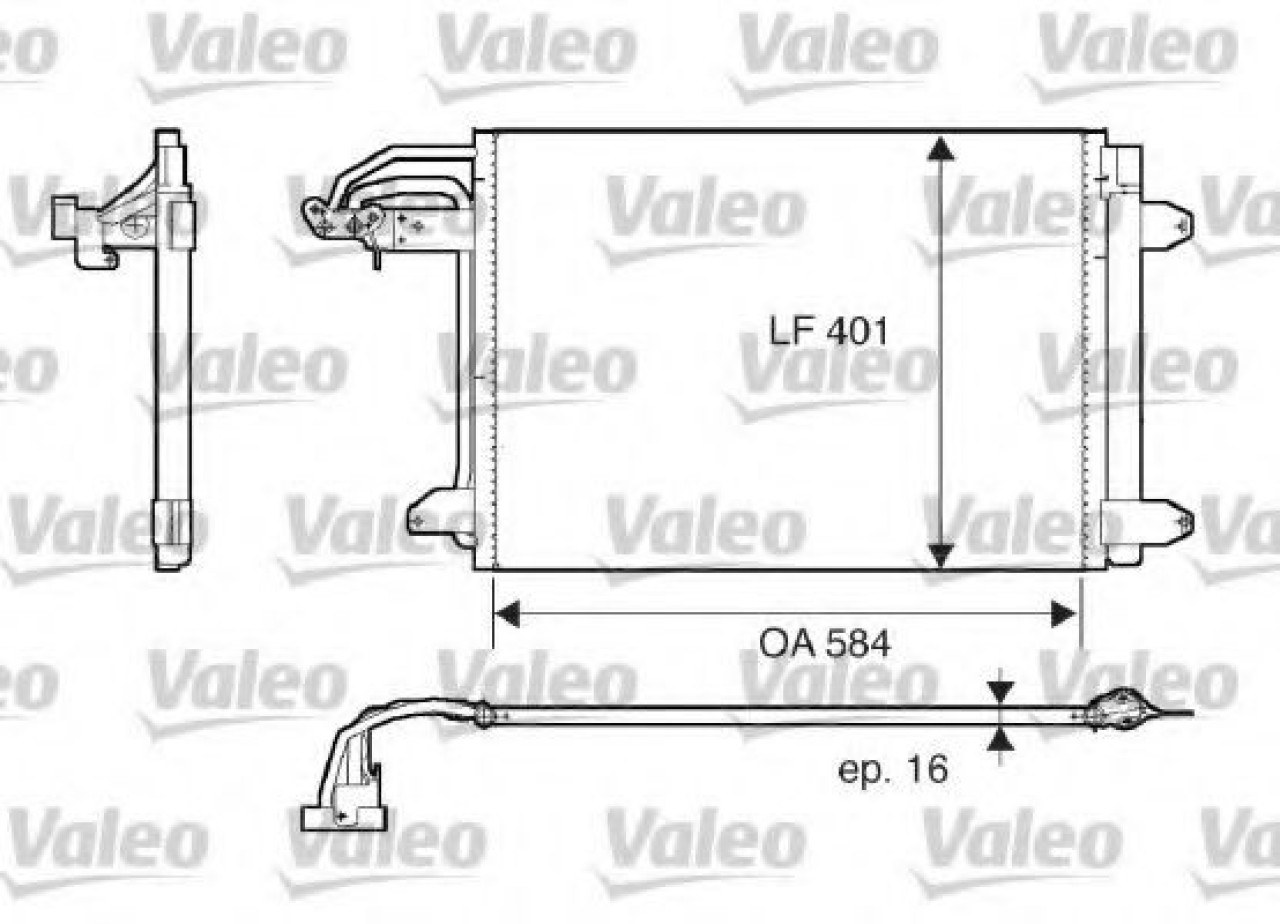 Condensator, climatizare VW TOURAN (1T3) (2010 - 2015) VALEO 817777 piesa NOUA