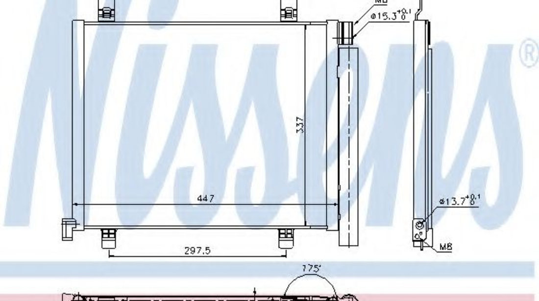 Condensator, climatizare VW UP (2011 - 2016) NISSENS 940254 piesa NOUA