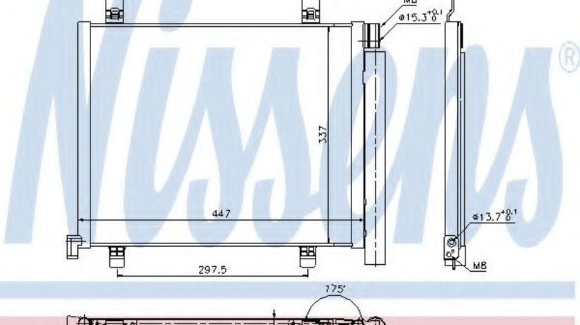 Condensator, climatizare VW UP (2011 - 2016) NISSENS 940254 piesa NOUA