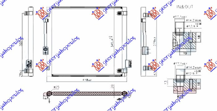CONDENSATOR DREAPTA TESLA MODEL S 12- COD OE 600761000B NOU