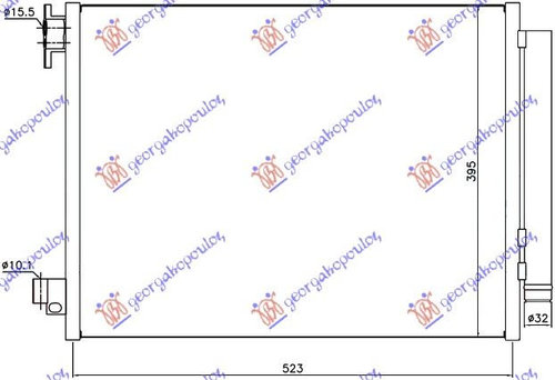 Condensator Radiator AC Dacia Logan 2 2013-2016 NOU 8660003626 8660003630 921001908R 921006454R 9210...