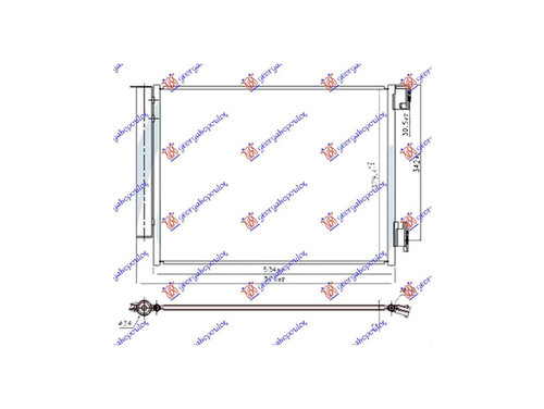 Condensator Radiator AC Mitsubishi ASX 2023- NOU 921005FA0A (510x395x12) - BENZINA / DIESEL