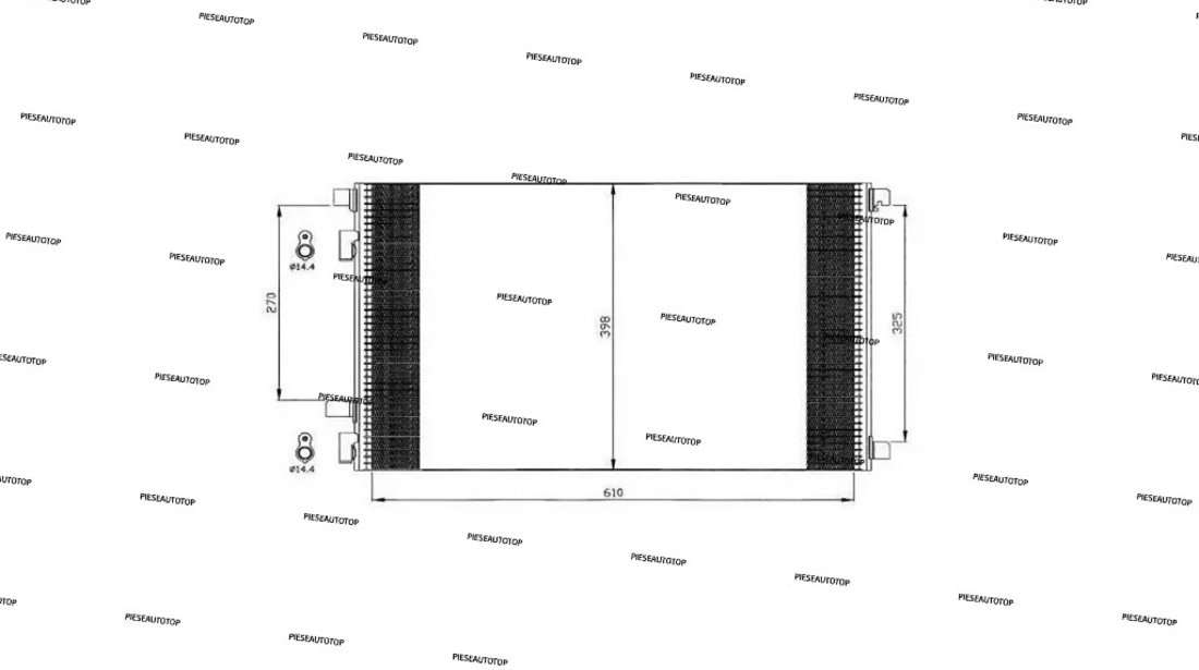 Condensator Radiator AC Renault Grand Scenic 3 2009-2012 NOU 8200115543 (61.5x40)