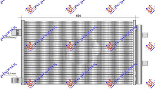 Condensator Radiator AC Renault Kangoo 1.5 dCi 2021- NOU 921004575R 9211000Q0C (628x359x12)