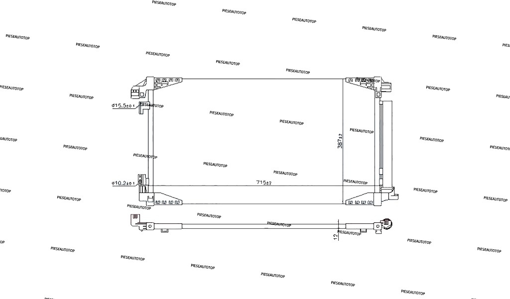 Condensator Radiator AC Toyota C-HR 1.2 NOU 88450F4020 (690x400x12)