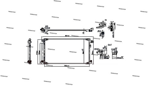 Condensator Radiator AC Toyota C-HR 1.8 Hybrid NOU 88460F4040 (670x370x12)