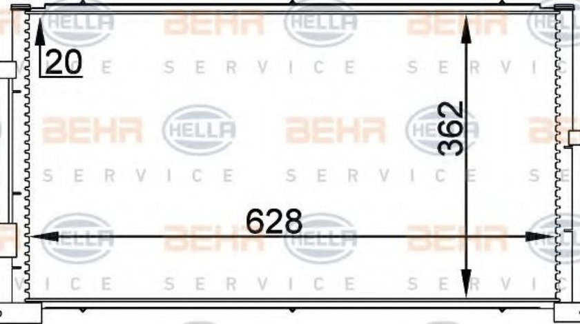 Condensator / Radiator aer conditionat FORD MONDEO III Combi (BWY) (2000 - 2007) HELLA 8FC 351 038-711 produs NOU