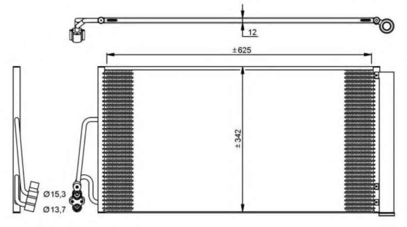 Condensator / Radiator aer conditionat MINI MINI COUNTRYMAN (R60) (2010 - 2016) NRF 35898 produs NOU