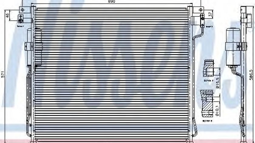 Condensator / Radiator aer conditionat NISSAN NAVARA (D40) (2004 - 2016) NISSENS 94879 produs NOU