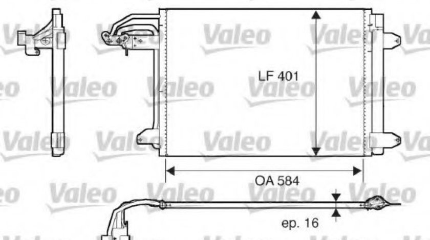 Condensator / Radiator aer conditionat VW CADDY III Combi (2KB, 2KJ, 2CB, 2CJ) (2004 - 2016) VALEO 817777 produs NOU