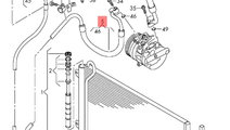Conducta AC compresor radiator Volkswagen Passat B...