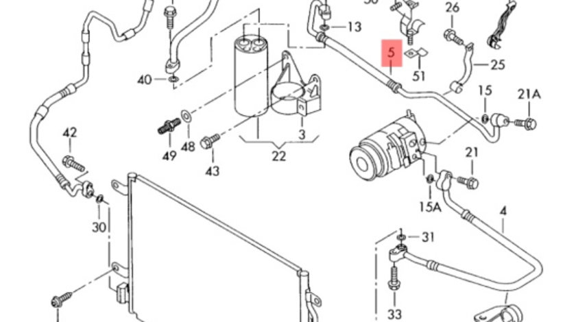 Conducta AC joasa presiune lunga Audi A4 B7 (8E) Sedan 2008 2.0 TDI OEM 8E0260707BK