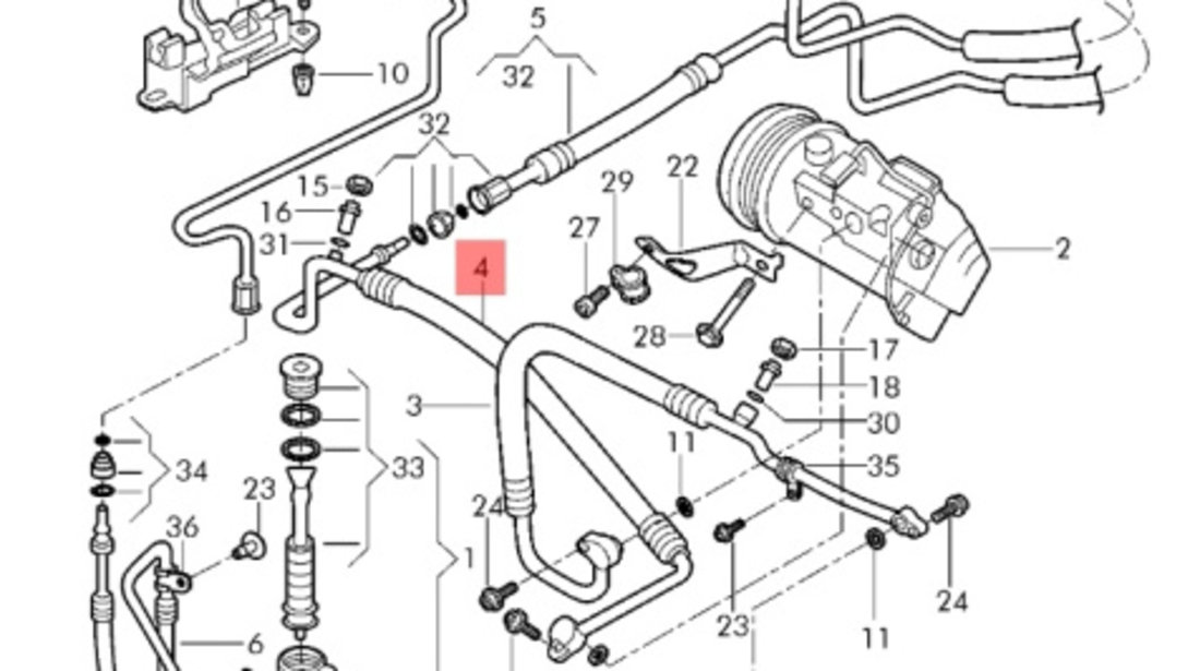 Conducta ac joasa presiune Skoda Fabia (6Y2) Hatchback 1.2 6v BMD 2005 SKODA FABIA (6Y2) [ 1999 - 2008 ] OEM 6Q0820744AA