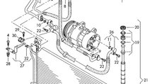Conducta AC radiator compresor Volkswagen Transpor...