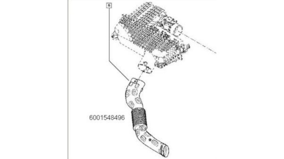 CONDUCTA AER INTRARE FILTRU Logan/Sandero 1.4/1.6 RENAULT 6001548496 <br>