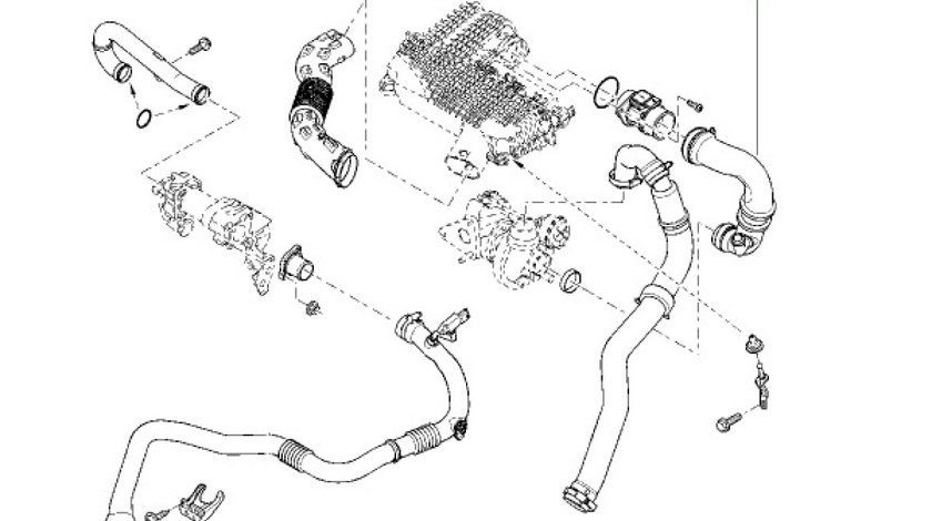 CONDUCTA AER INTRARE TURBOCOMPRESOR RENAULT 8200368252 <br>