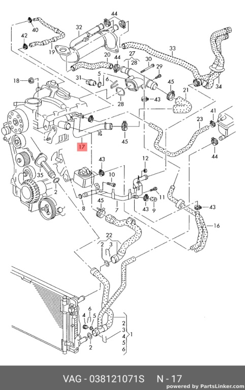 Conducta apa Audi A4 B7 (8E)Berlina 2007 1.9 TDI OEM 038121071S