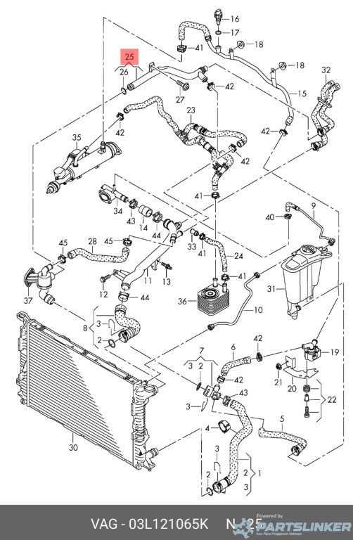 Conducta apa Audi A4 B8 (8K) Avant 2011 2.0 TDI OEM 03L121065K