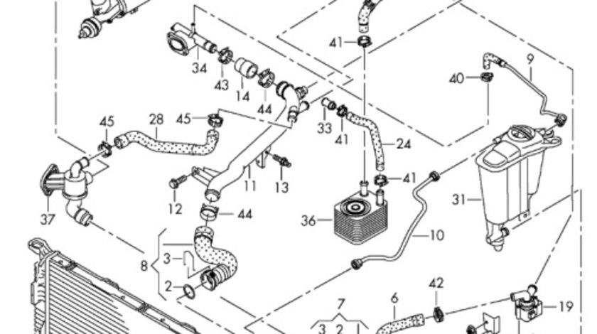 Conducta apa Audi A4 B8 (8K) Avant 2011 2.0 TDI OEM 03L121065K